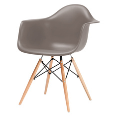 Arm Chair Plastic Wood Stuhl