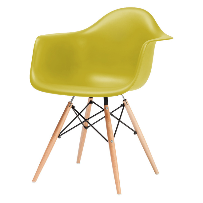 Arm Chair Plastic Wood Stuhl