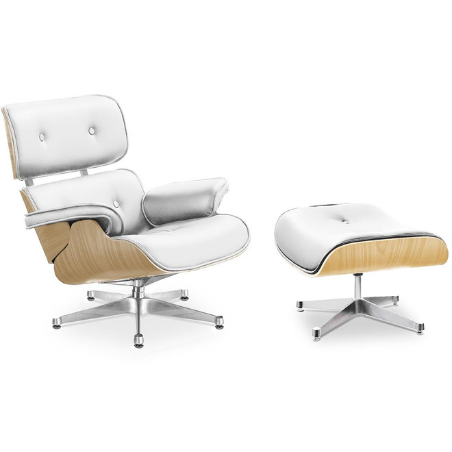 (XL-Version) Lounge Sessel Charly mit Ottoman und hoher Rckenlehne