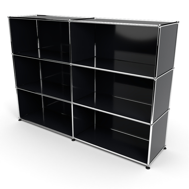 Highboard 3x2 offen, Graphitschwarz