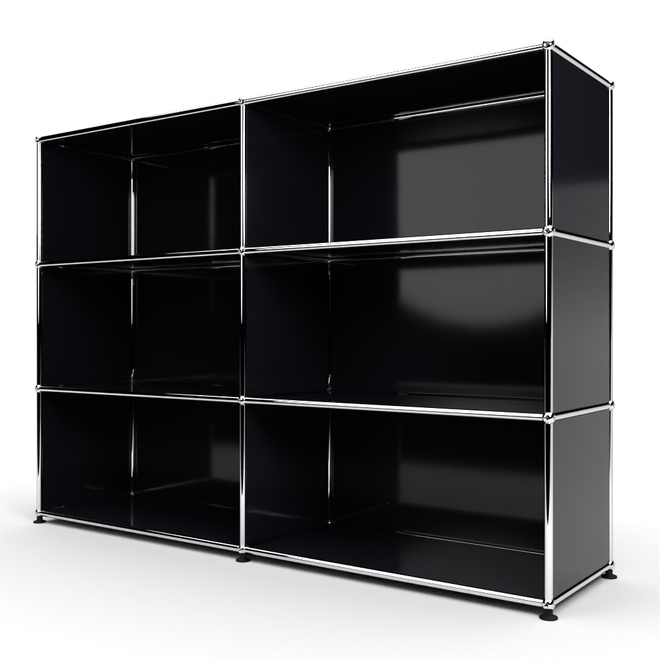 Highboard 3x2 offen, Graphitschwarz