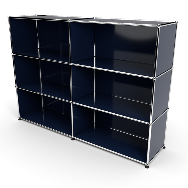 Highboard 3x2 offen, Stahlblau