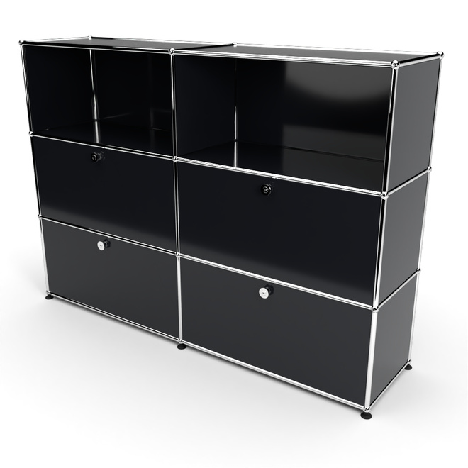 Highboard 3x2 mit 4 Klapptren mitte und unten