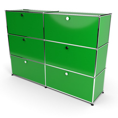 Highboard 3x2 mit 6 Klapptren, Grn