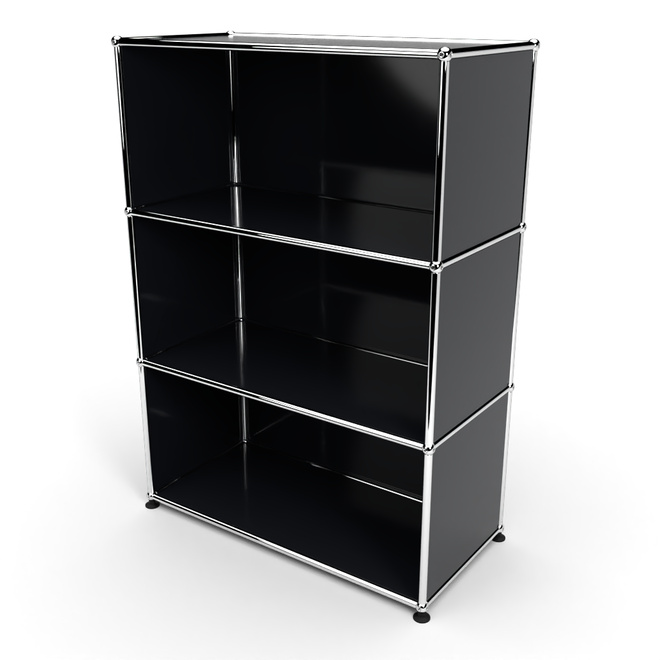 Highboard 3x1 offen, Graphitschwarz