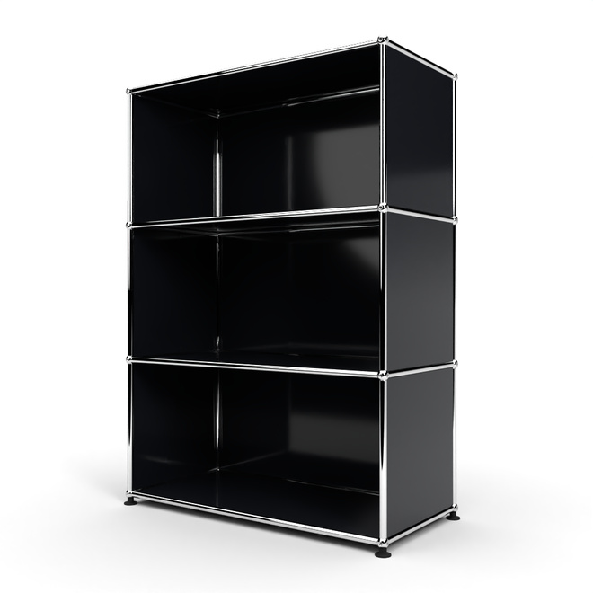 Highboard 3x1 offen, Graphitschwarz