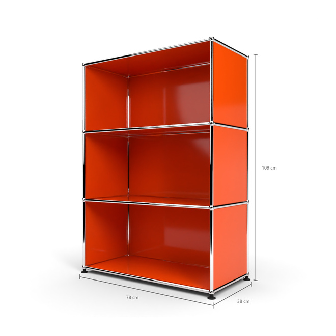 Highboard 3x1 offen, Orange