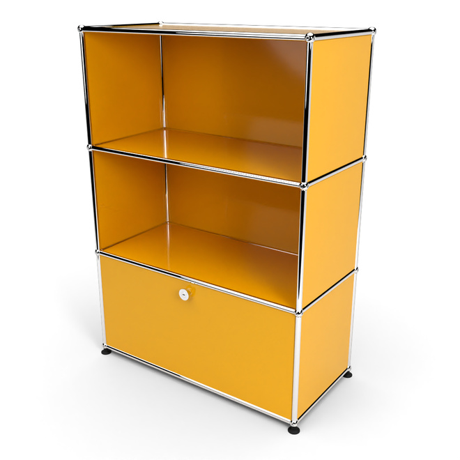 Highboard 3x1 mit 1 Tr unten, Goldgelb