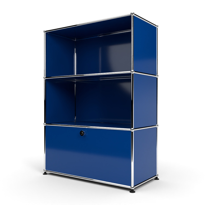 Highboard 3x1 mit 1 Tr unten, Enzianblau