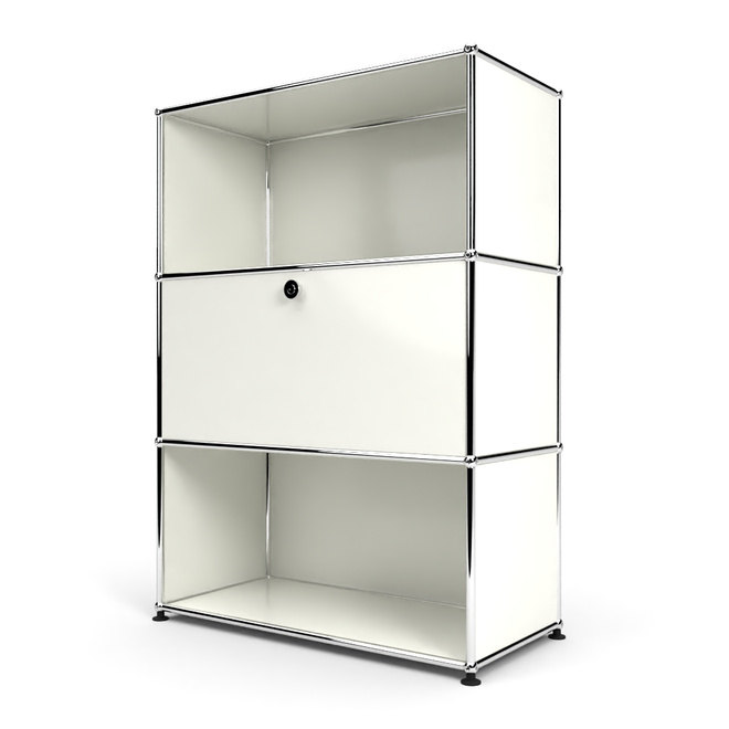 Highboard 3x1 mit 1 Tr Mitte, Weiss