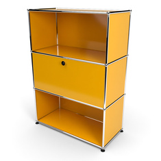 Highboard 3x1 mit 1 Tr Mitte, Goldgelb