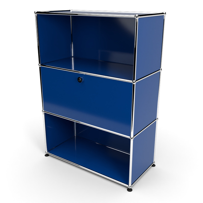 Highboard 3x1 mit 1 Tr Mitte, Enzianblau