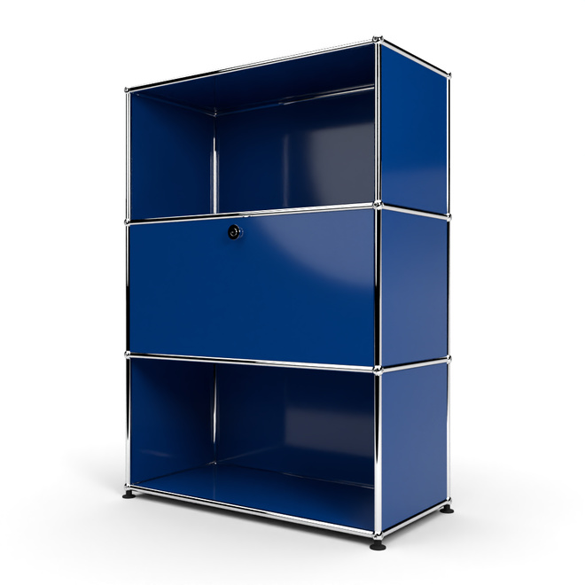 Highboard 3x1 mit 1 Tr Mitte, Enzianblau