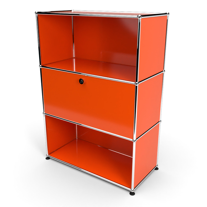 Highboard 3x1 mit 1 Tr Mitte, Orange