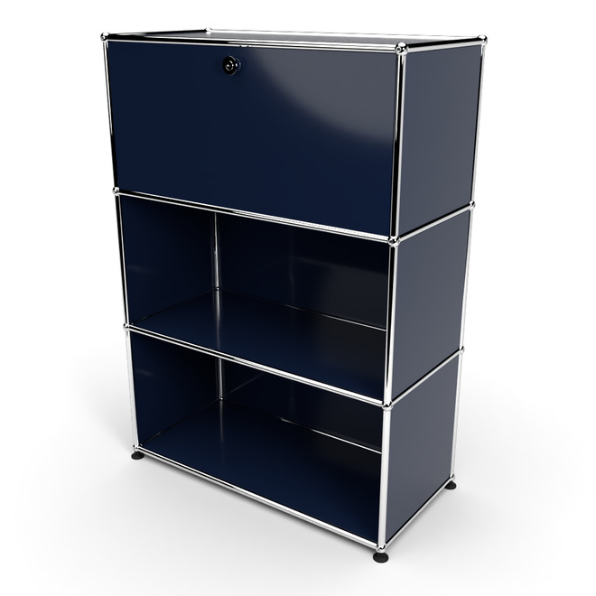 Highboard 3x1mit 1 Klapptren oben, Stahlblau