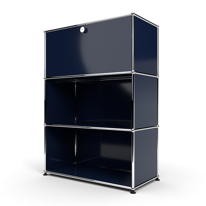 Highboard 3x1mit 1 Klapptren oben, Stahlblau