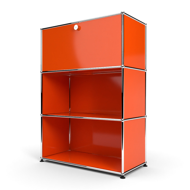 Highboard 3x1mit 1 Klapptren oben, Orange