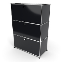 Highboard 3x1 mit 3 Klapptren, Graphitschwarz