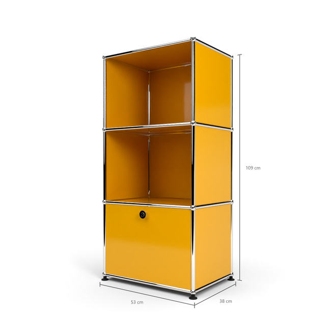 Highboard 50 3x1 mit 1 Tr, Goldgelb