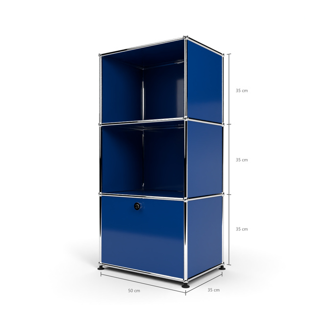 Highboard 50 3x1 mit 1 Tr, Enzianblau