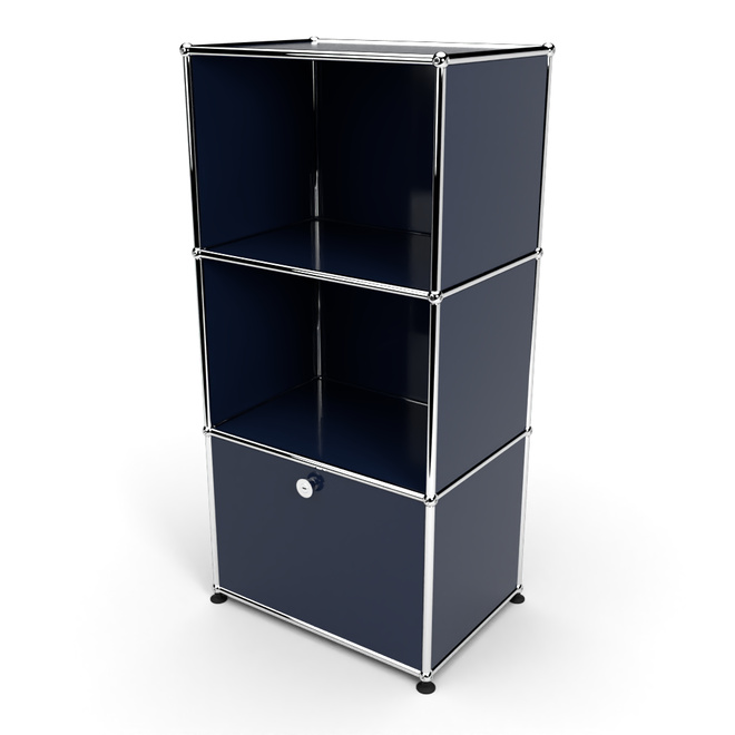 Highboard 50 3x1 mit 1 Tr, Stahlblau