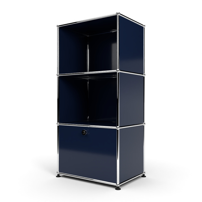 Highboard 50 3x1 mit 1 Tr, Stahlblau