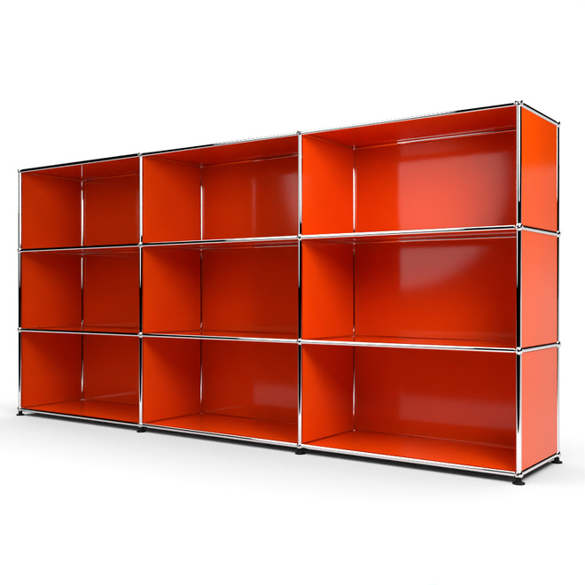 Highboard 3x3 offen, Orange