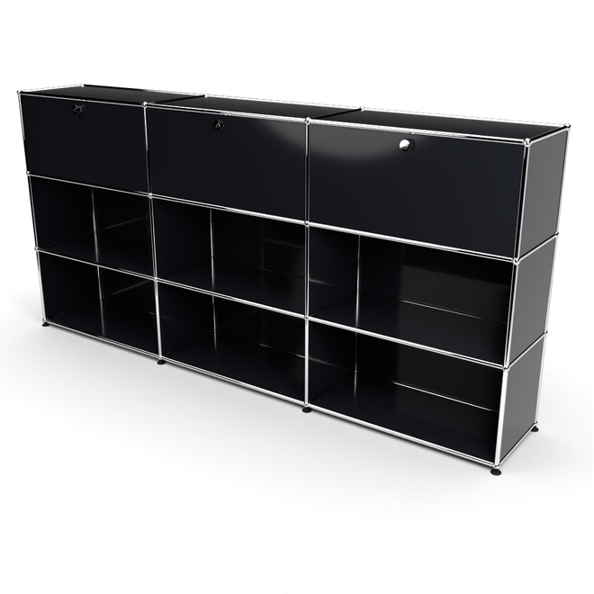 Highboard 3x3 mit 3 Klapptren oben