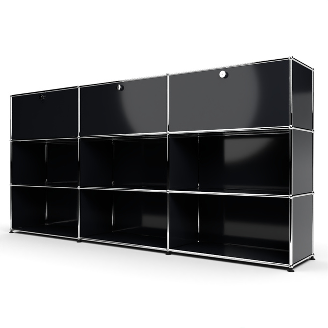 Highboard 3x3 mit 3 Klapptren oben