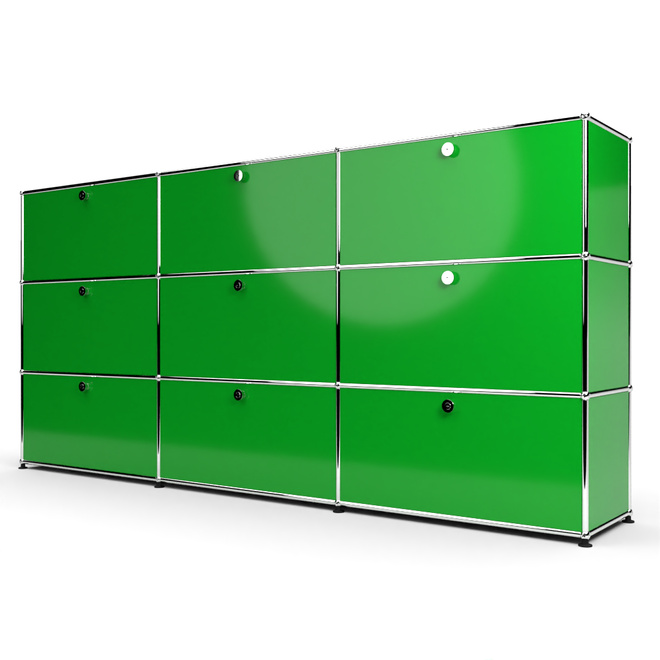 Highboard 3x3 mit 9 Klapptren, Grn