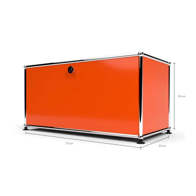 Lowboard 1x1 mit 1 Tr, Orange