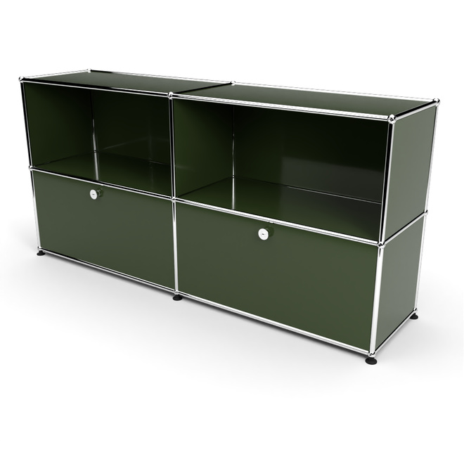 Sideboard 2x2 mit 2 Klapptren, Olivgrn