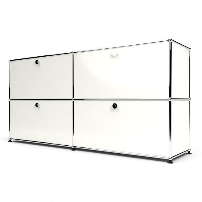 Sideboard 2x2 mit 4 Klapptren, Weiss