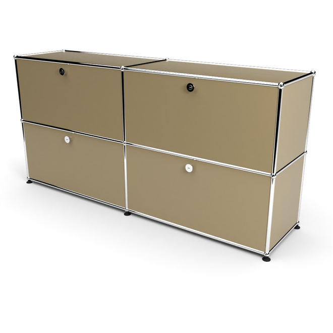 Sideboard 2x2 mit 4 Klapptren, Beige