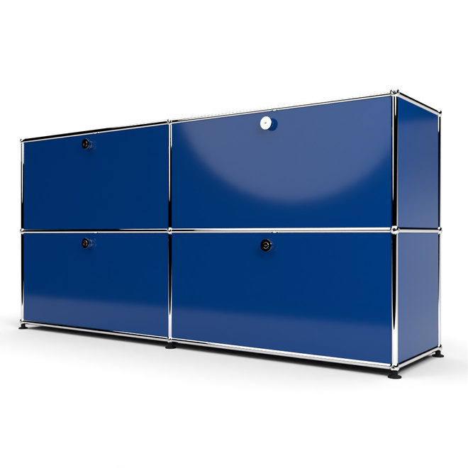 Sideboard 2x2 mit 4 Klapptren, Enzianblau