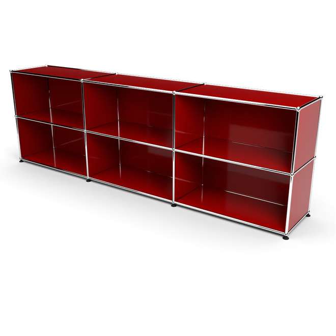 Sideboard 2x3 offen, Rubinrot