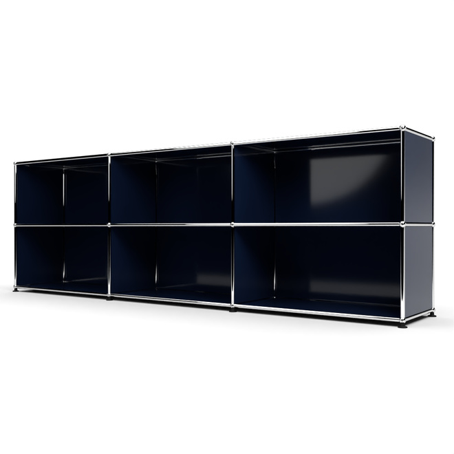 Sideboard 2x3 offen, Stahlblau