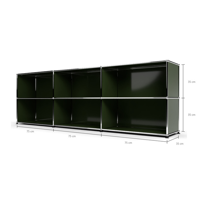 Sideboard 2x3 offen, Olivgrn