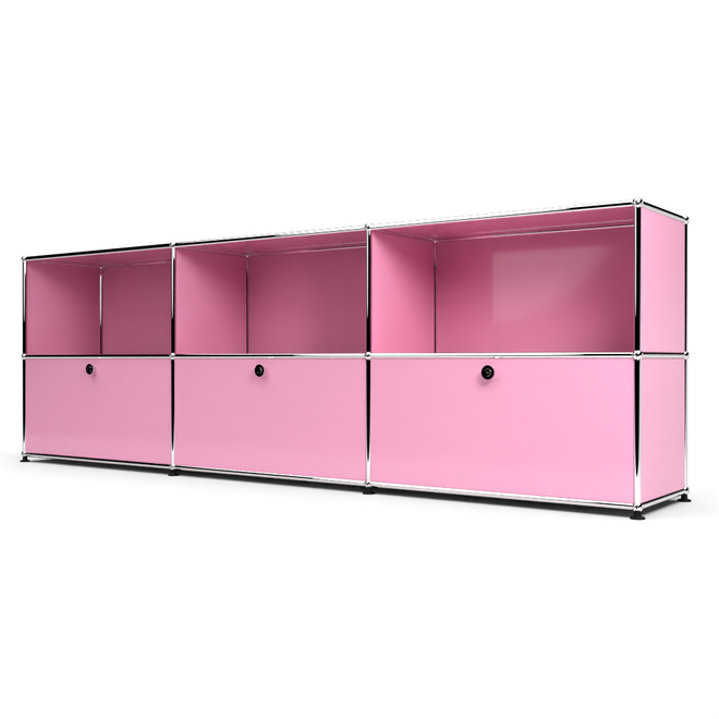 Sideboard 2x3 mit 3 Klapptren, Rosa