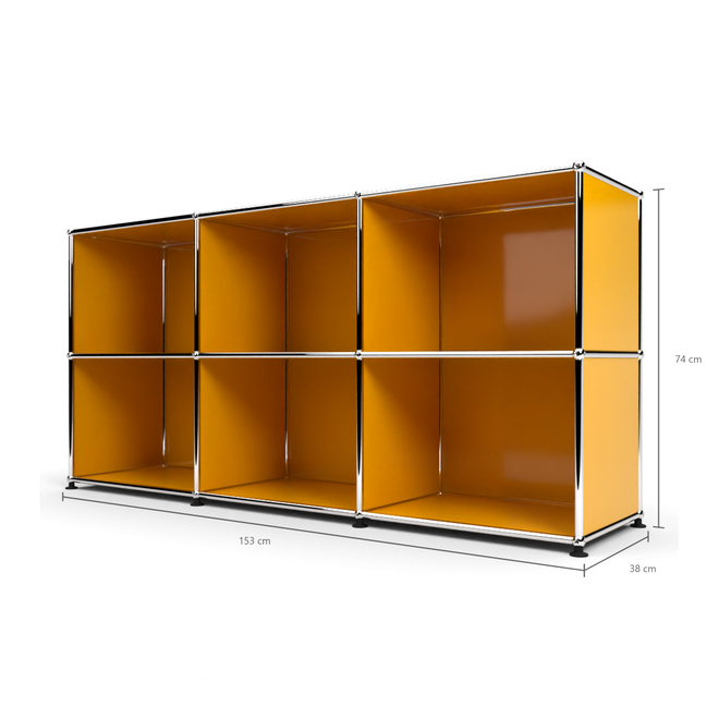 Sideboard 50 2x3 offen, Goldgelb