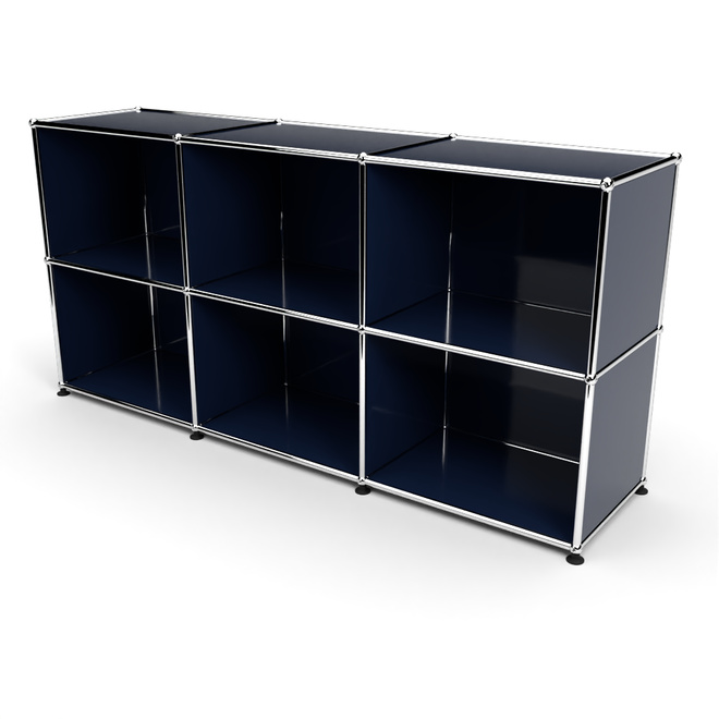 Sideboard 50 2x3 offen, Stahlblau