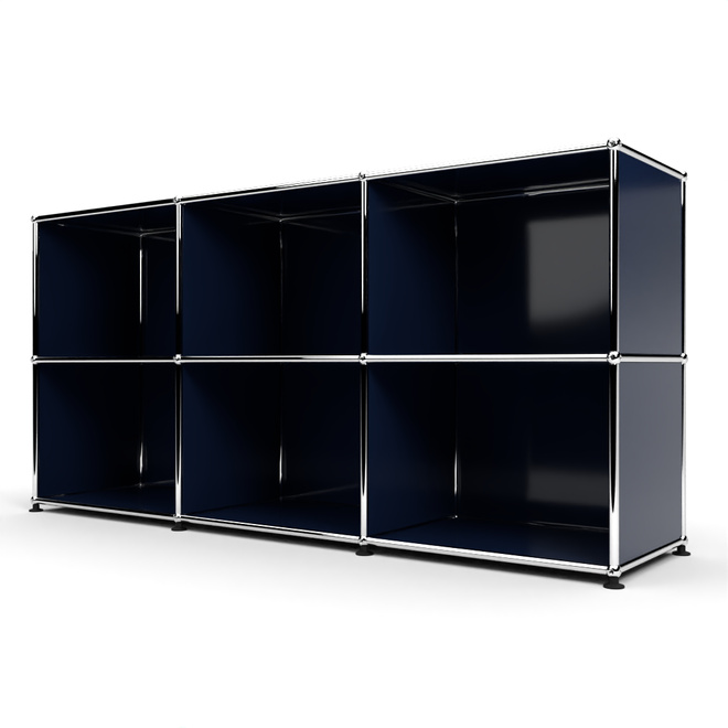 Sideboard 50 2x3 offen, Stahlblau