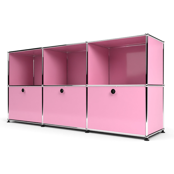 Sideboard 50 2x3 mit 3 Klapptren, Rosa