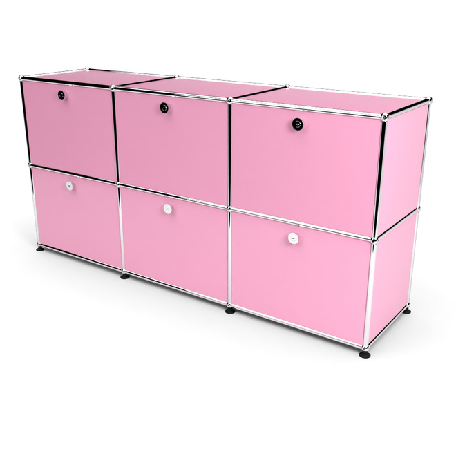 Sideboard 50 2x3 mit 6 Klapptren, Rosa