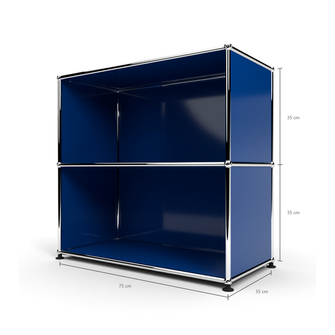 Sideboard 2x1 offen, Enzianblau