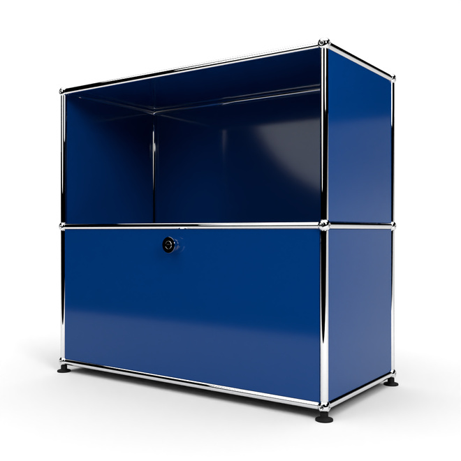 Sideboard 2x1 mit 1 Tr, Enzianblau