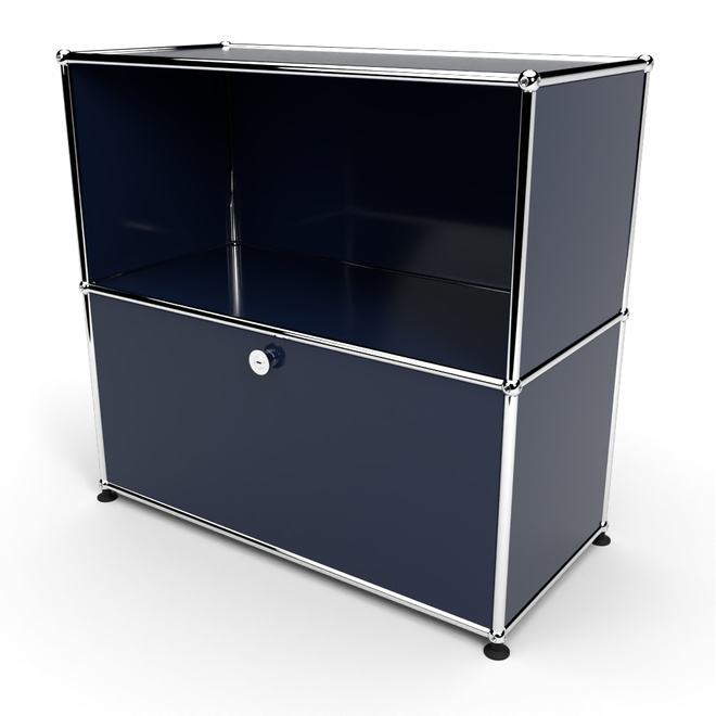 Sideboard 2x1 mit 1 Tr, Stahlblau