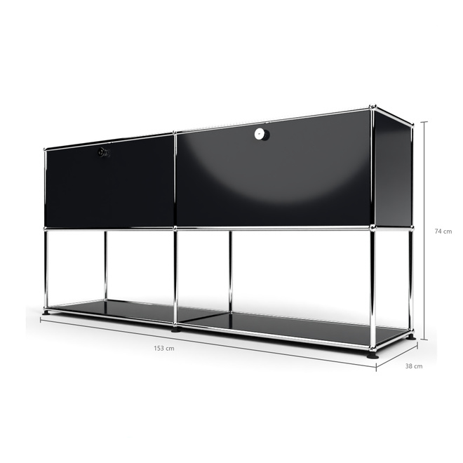 Sideboard 2x2 mit 2 Klapptren, unten offen