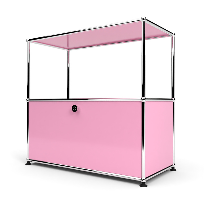 Sideboard 2x1 mit 1 Tr oben offen, Rosa