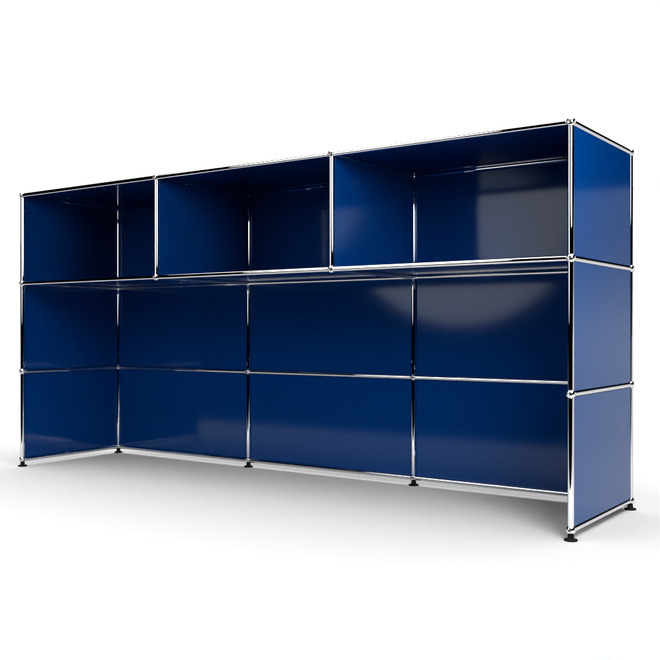 Theke 3x3 Tiefe 53 cm, Enzianblau